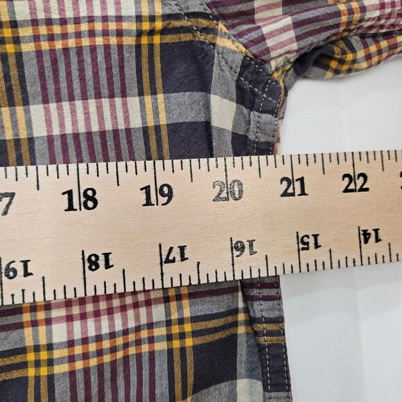 Denim and Supply Ralph Lauren Plaid Boyfriend Long Sleeve Button Up Shirt Medium - Picture 5 of 6